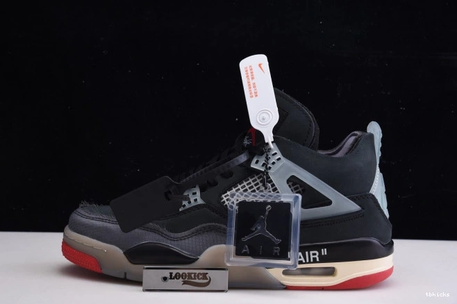 TBK Off Retro 4 CV9388-001 Air Bred White Jordan x 0711